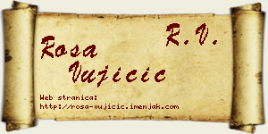 Rosa Vujičić vizit kartica